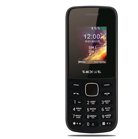 картинка Мобильный телефон Texet TM-117 черный от интернет-магазина itsklad.kz