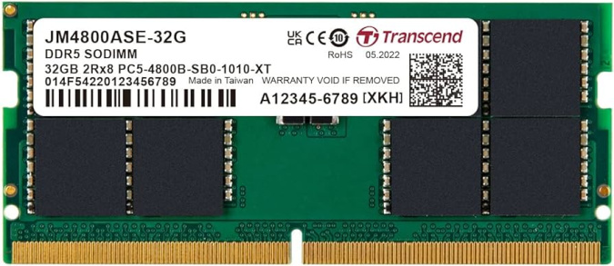 картинка Память оперативная DDR5 Notebook Transcend  JM4800ASE-32G от интернет-магазина itsklad.kz