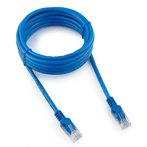 картинка Патч-корд UTP Cablexpert PP12-3M/B кат.5e, 3м, литой, многожильный (синий) от интернет-магазина itsklad.kz