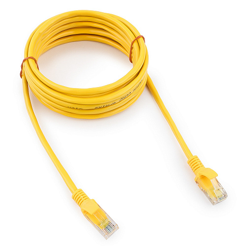 картинка Патч-корд UTP Cablexpert PP12-3M/Y кат.5e, 3м, литой, многожильный (жёлтый) от интернет-магазина itsklad.kz