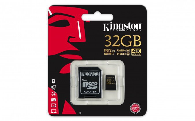 картинка Карта памяти MicroSD 32GB Class 10 U3 Kingston SDCG/32GB от интернет-магазина itsklad.kz