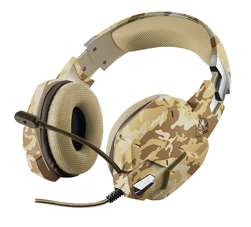 картинка Наушники гарнитура игровая Trust GXT 322D CARUS HEADSET desert camo от интернет-магазина itsklad.kz