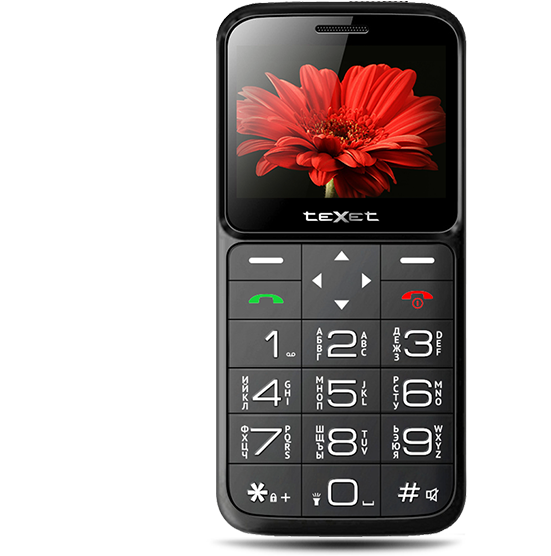 картинка Мобильный телефон Texet TM-B226 черный-красный от интернет-магазина itsklad.kz