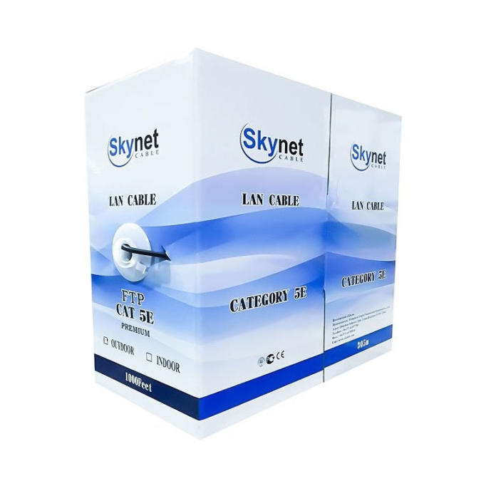 картинка Кабель SkyNet Light UTP indoor 4x2x0,46, медный, FLUKE TEST, кат.5e, однож., 305 м, box, серый от интернет-магазина itsklad.kz