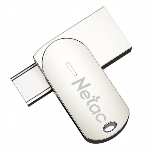 картинка USB Флеш 64GB 3.2 Netac U785C OTG NT03U785C-064G-32PN серебристый от интернет-магазина itsklad.kz