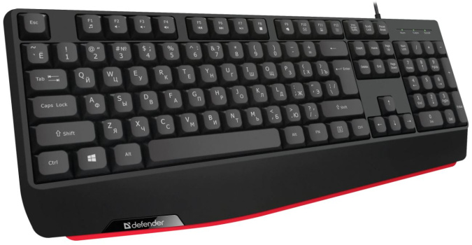 картинка Клавиатура проводная Defender Atom HB-546 USB RU, черный от интернет-магазина itsklad.kz