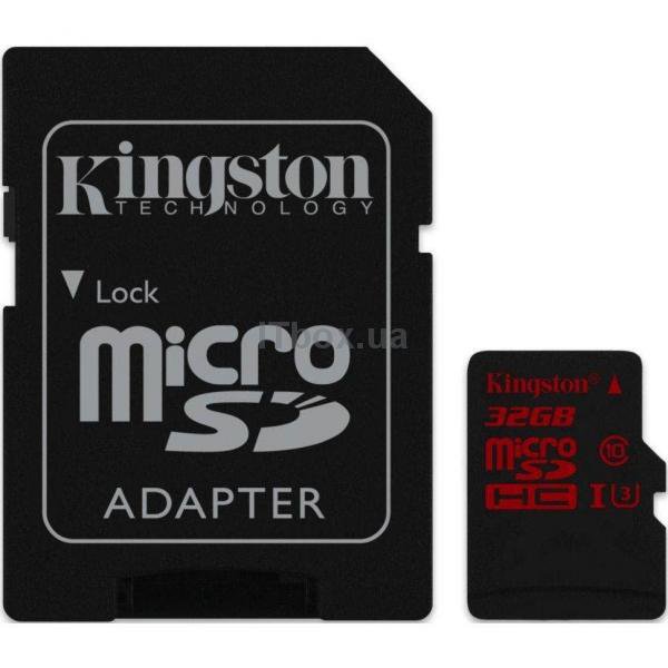 картинка Карта памяти MicroSD 32GB Class 10 U3 Kingston SDCA3/32GB от интернет-магазина itsklad.kz