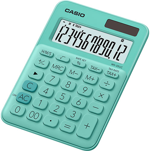 картинка Калькулятор настольный CASIO MS-20UC-GN-W-EC от интернет-магазина itsklad.kz