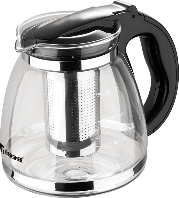 картинка Чайник заварочный Bergner BG-38347-BK от интернет-магазина itsklad.kz