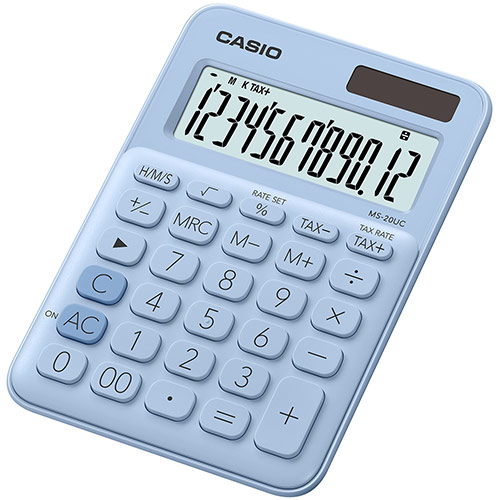 картинка Калькулятор настольный CASIO MS-20UC-LB-W-EC от интернет-магазина itsklad.kz