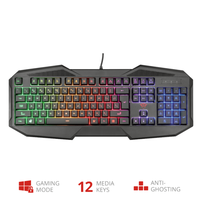 картинка Клавиатура игровая Trust RU GXT830-RW AVONN GAMING KB черный от интернет-магазина itsklad.kz