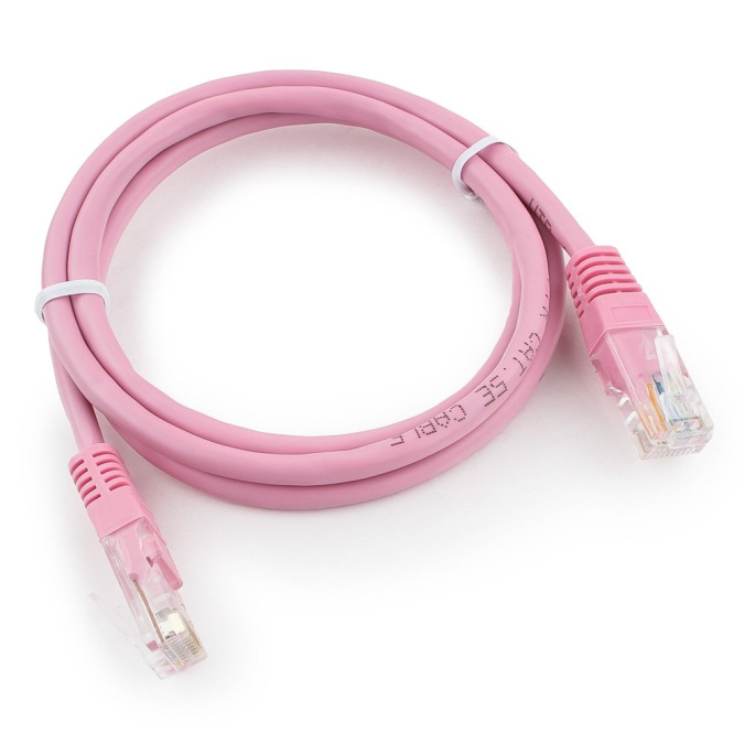 картинка Патч-корд UTP Cablexpert PP12-1M/RO кат.5e, 1м, литой, многожильный (розовый) от интернет-магазина itsklad.kz