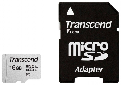картинка Карта памяти MicroSD 16GB Class 10 U1 Transcend TS16GUSD300S-A от интернет-магазина itsklad.kz