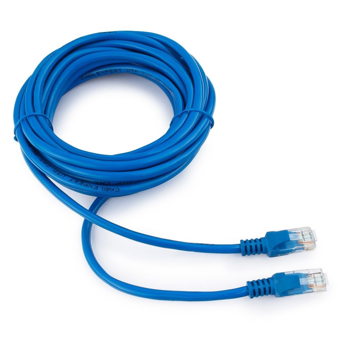 картинка Патч-корд UTP Cablexpert PP12-5M/B кат.5e, 5м, литой, многожильный (синий) от интернет-магазина itsklad.kz