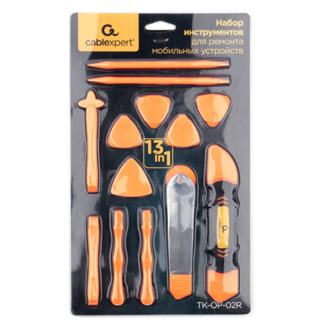 картинка Набор инструментов для вскрытия корпуса мобильной техники Cablexpert TK-OP-02R (13 предметов) от интернет-магазина itsklad.kz
