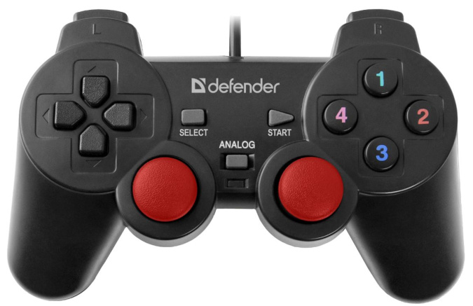 картинка Геймпад проводной Defender Glyder USB черный от интернет-магазина itsklad.kz