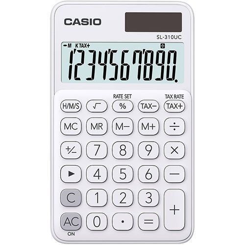 картинка Калькулятор карманный CASIO SL-310UC-WE-W-EC от интернет-магазина itsklad.kz