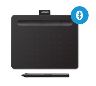 картинка Графический планшет Wacom Intuos M Bluetooth Black черный от интернет-магазина itsklad.kz