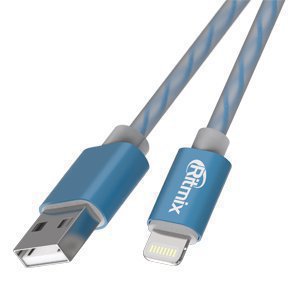 картинка Кабель Ritmix RCC-322 lightning Blue от интернет-магазина itsklad.kz