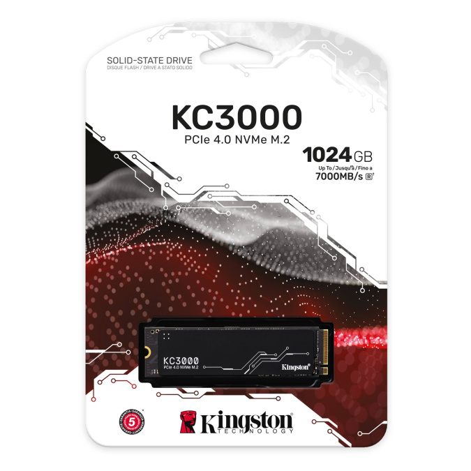 картинка Жесткий диск SSD 1024GB Kingston SKC3000S/1024G PCIe 4.0 NVMe M2 от интернет-магазина itsklad.kz
