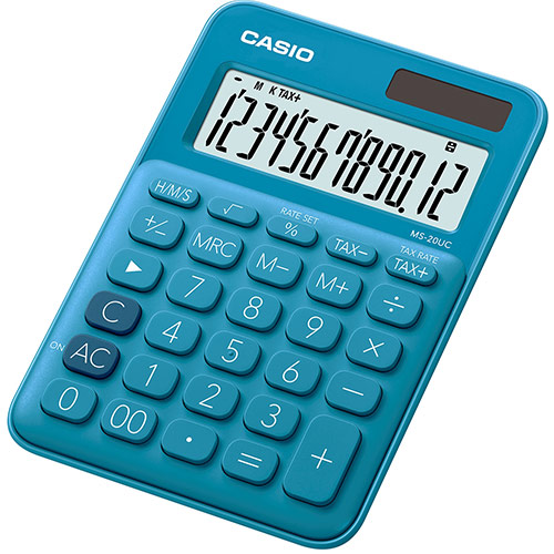 картинка Калькулятор настольный CASIO MS-20UC-BU-W-EC от интернет-магазина itsklad.kz