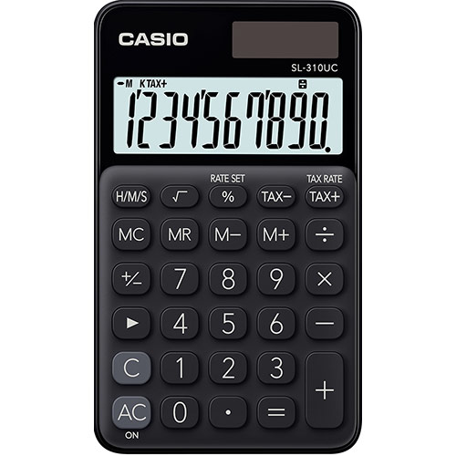 картинка Калькулятор карманный CASIO SL-310UC-BK-W-EC от интернет-магазина itsklad.kz
