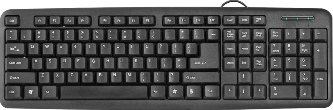 картинка Клавиатура проводная Defender HB-420 RU,черный от интернет-магазина itsklad.kz