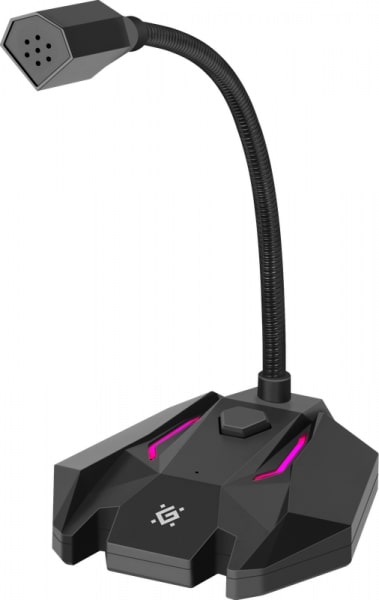 картинка Игровой стрим микрофон Defender Tone GMC 100 USB, LED, черный от интернет-магазина itsklad.kz