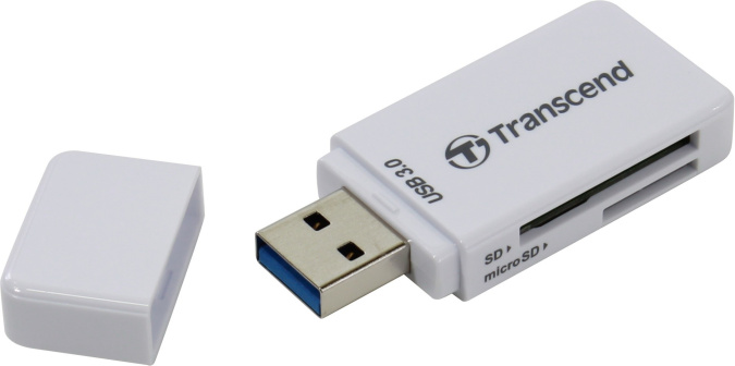 картинка Кардридер Transcend TS-RDF5W, USB3.0 SD/microSD белый от интернет-магазина itsklad.kz