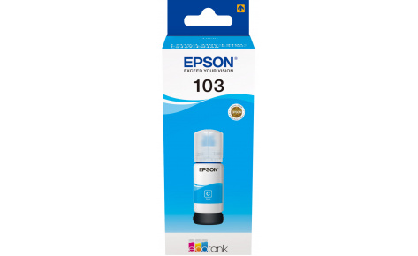картинка Чернила Epson C13T00S24A для 103 EcoTank L3100/L3101/L3110/L3150 голубой от интернет-магазина itsklad.kz