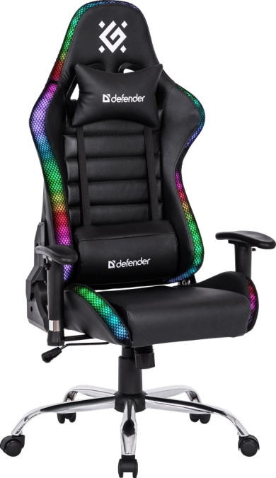 картинка Игровое кресло Defender Ultimate (L) RGB, черный от интернет-магазина itsklad.kz