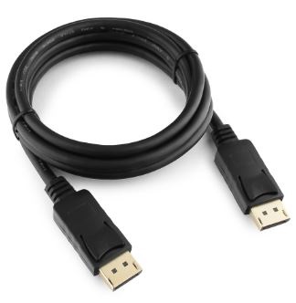 картинка Кабель DisplayPort Cablexpert CC-DP3-2M, v1.3, 2м, 20M/20M, черный, экран, пакет черный от интернет-магазина itsklad.kz