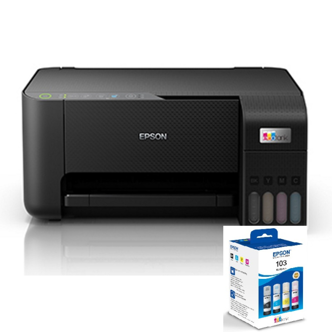 картинка МФУ Epson L3250 фабрика печати. Wi-Fi+Набор из четырех контейнеров с чернилами, серия 103. C13T00S64 от интернет-магазина itsklad.kz