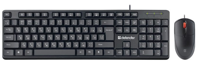 картинка Комплект проводной клавиатура+мышь Defender Line C-511 RU черный от интернет-магазина itsklad.kz