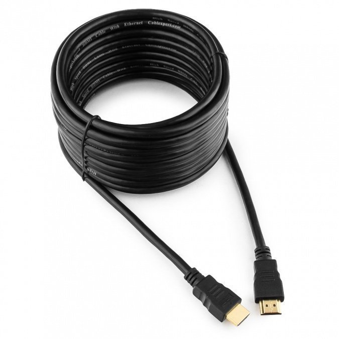 Кабель HDMI Cablexpert CC-HDMI4-7.5M, 7.5м, v2.0, 19M/19M, черный, позол.разъемы, экран, пакет