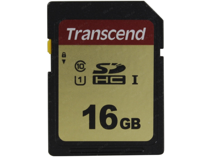 картинка Карта памяти SD 16GB Class 10 V30 U1 Transcend TS16GSDC500S от интернет-магазина itsklad.kz
