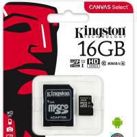 Карта памяти MicroSD 16GB Class 10 U1 Kingston SDCS/16GB