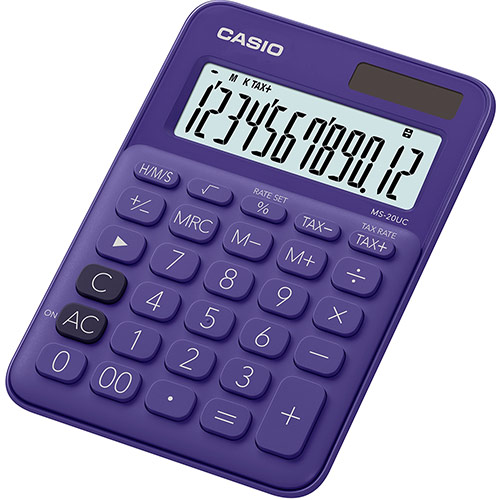 картинка Калькулятор настольный CASIO MS-20UC-PL-W-EC от интернет-магазина itsklad.kz