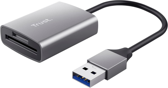 картинка Картридер Trust FAST 24135 USB 3.2 серый от интернет-магазина itsklad.kz