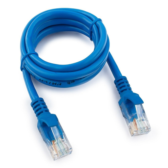 картинка Патч-корд UTP Cablexpert PP12-1M/B кат.5e, 1м, литой, многожильный (синий) от интернет-магазина itsklad.kz