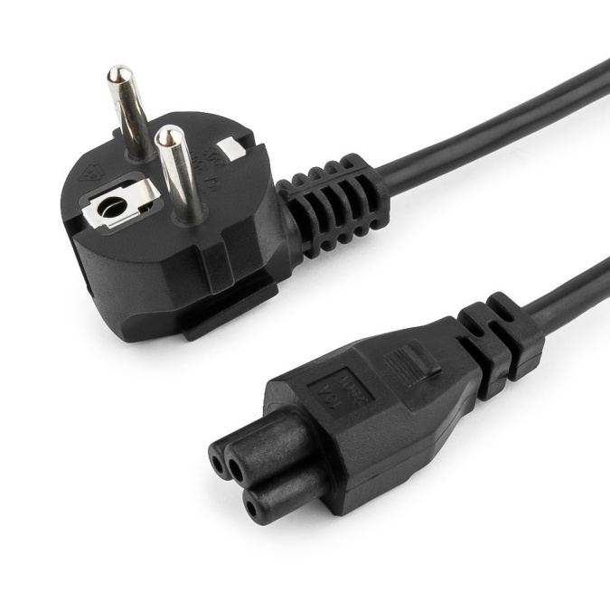 картинка Кабель питания для ноутбуков Cablexpert PC-186-ML12-1M, 1м, Schuko- C5, 10А, пакет от интернет-магазина itsklad.kz