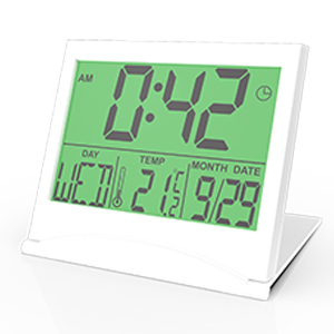 картинка Часы-будильник с термометром Ritmix CAT-042 белый от интернет-магазина itsklad.kz