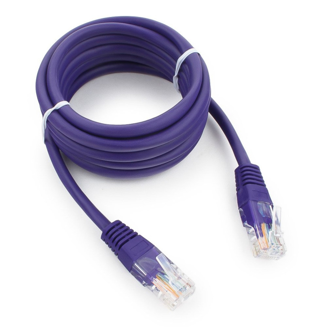 картинка Патч-корд UTP Cablexpert PP12-2M/V кат.5e, 2м, литой, многожильный (фиолетовый) от интернет-магазина itsklad.kz