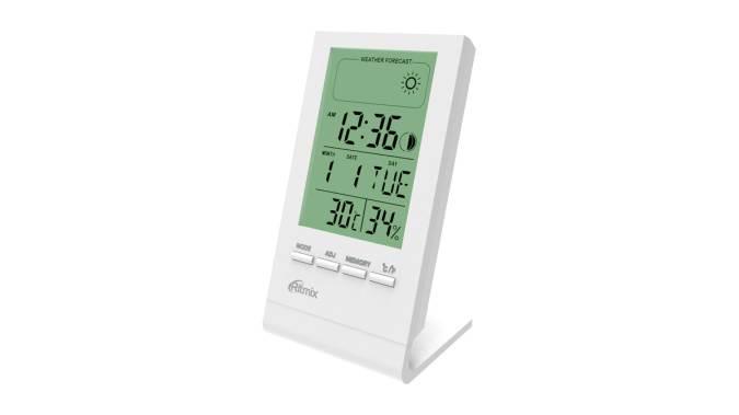 картинка Метеостанция с термометром и гигрометром RITMIX CAT-040 белый от интернет-магазина itsklad.kz