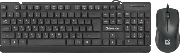 Комплект проводной клавиатура+мышь Defender York C-777 RU черный