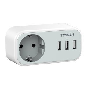 картинка Сетевой фильтр Tessan TS-329 серый от интернет-магазина itsklad.kz