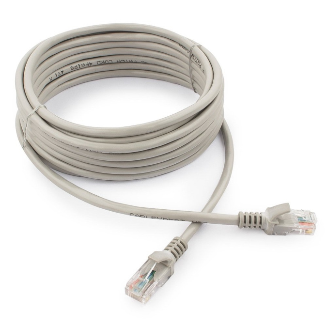 картинка Патч-корд UTP Cablexpert PP12-5M кат.5e, 5м, литой, многожильный (серый) от интернет-магазина itsklad.kz