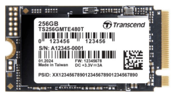 картинка Жесткий диск SSD 256GB Transcend TS256GMTE480T M.2 2242 от интернет-магазина itsklad.kz