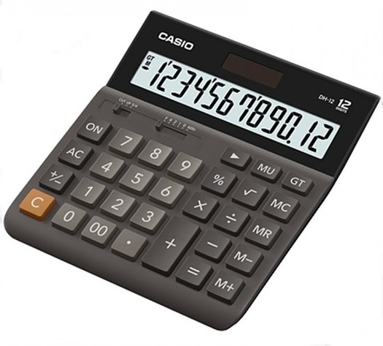 картинка Калькулятор настольный CASIO DH-12-BK-S-EP от интернет-магазина itsklad.kz