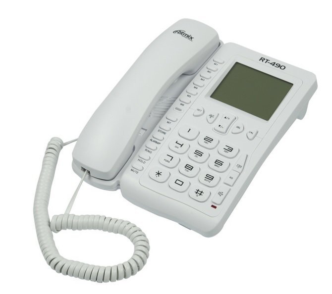 картинка Телефон проводной Ritmix RT-490 белый от интернет-магазина itsklad.kz